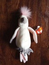 TY Beanie Baby Kuku the Cockatoo with ERRORS RARE RETIRED Bird 1997 1998