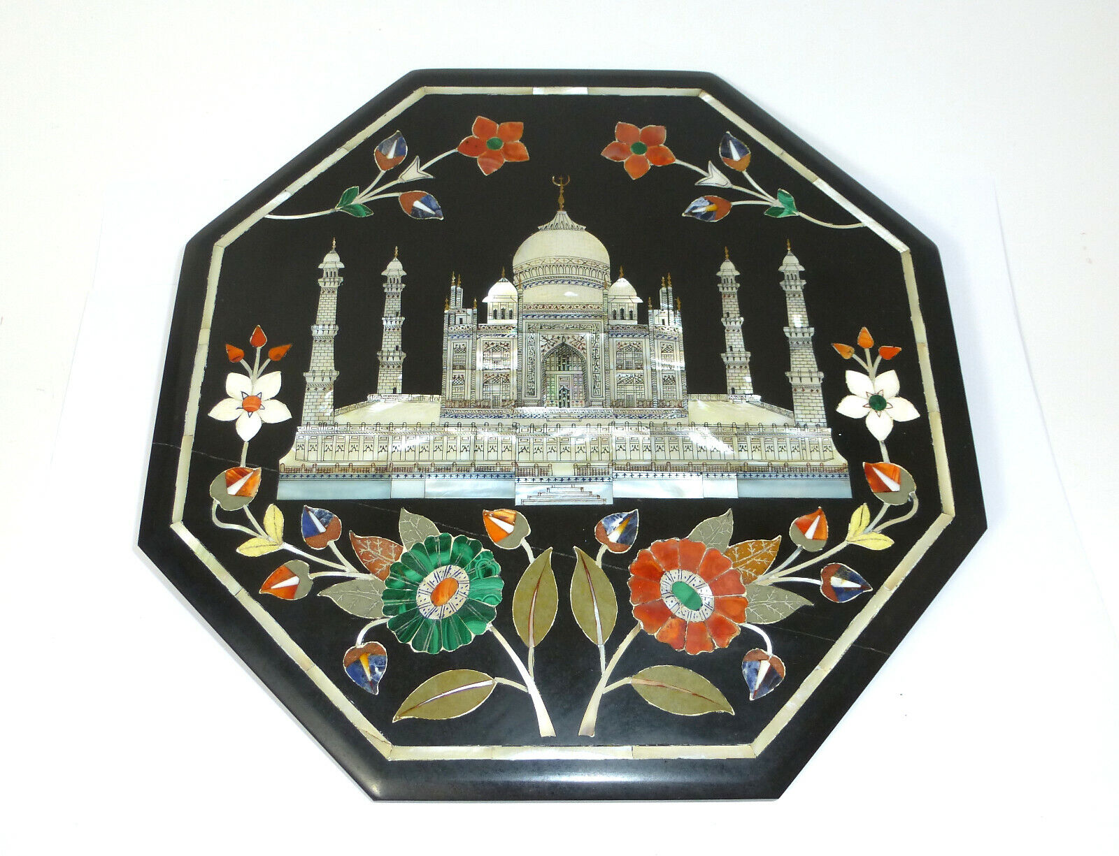 Details zu  Bild Pietra Dura Mikromosaik Taj Mahal Moschee Perlmutt Mlachit Günstige limitierte Auflage