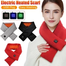 Winter USB Electric Heated Scarf Heating Pad Neck Warmer Heater Wrap Gift USA