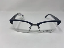 Kenneth Cole Reaction KC0796 063 Blue Semi Rimless Eyeglasses Frame 50-20-140 RX