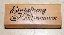 Stempel  -- Zur Konfirmation ~ 8x3 cm - Nr. 20975 - Feier Kirche Kreuz Religion