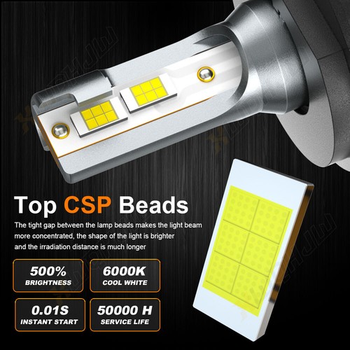 H6014 H6015 H6024 7" Halo LED Head Lights Lamps H4 Conversion Pairs Set Chrome - Picture 14 of 22