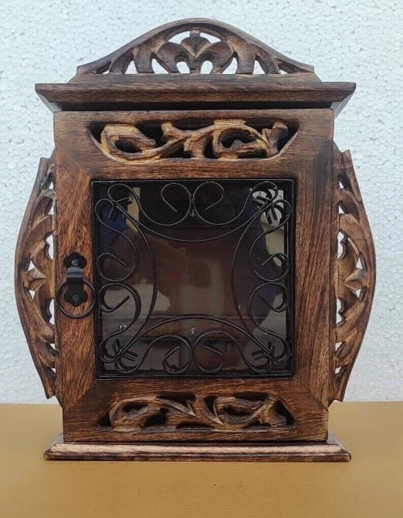 Caja De Llaves De Madera, Soporte De Pared, Soporte Decorativo De Madera Para Llaves Con 6 Ganchos, Organizador Rústico Para Tarjetas De Acceso Para El Hogar, Entrada, Pasillo (beige A