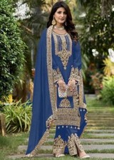 New Pakistani Designer Georgette Palazzo Suit With Dupatta For Women And Girls