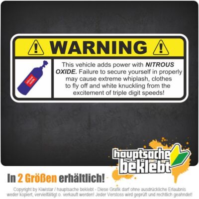 Warning: extreme Speed   Aufkleber  JDM Decal Sticker Racing