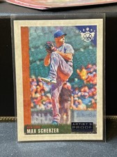 2022 Diamond Kings Baseball Max Scherzer New York #49 Artist Proof Blue Parallel