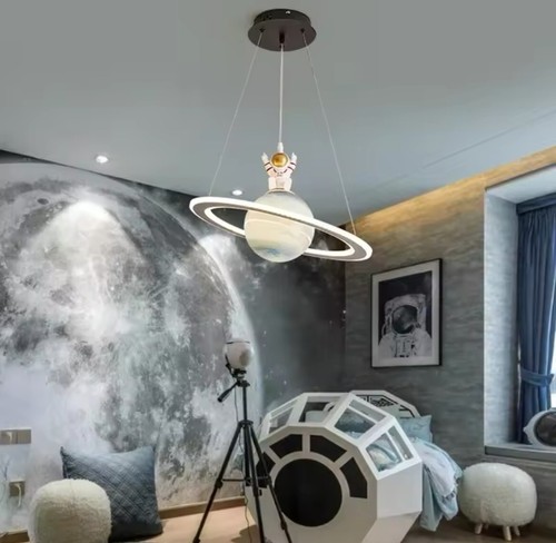 Kids Planet Astronaut Pendant Light Bedroom Playroom Space Light E27 Modern Led - Picture 4 of 6