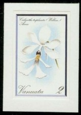 Vanuatu 1982 Orchids 2v MASTER PROOF on printer's card