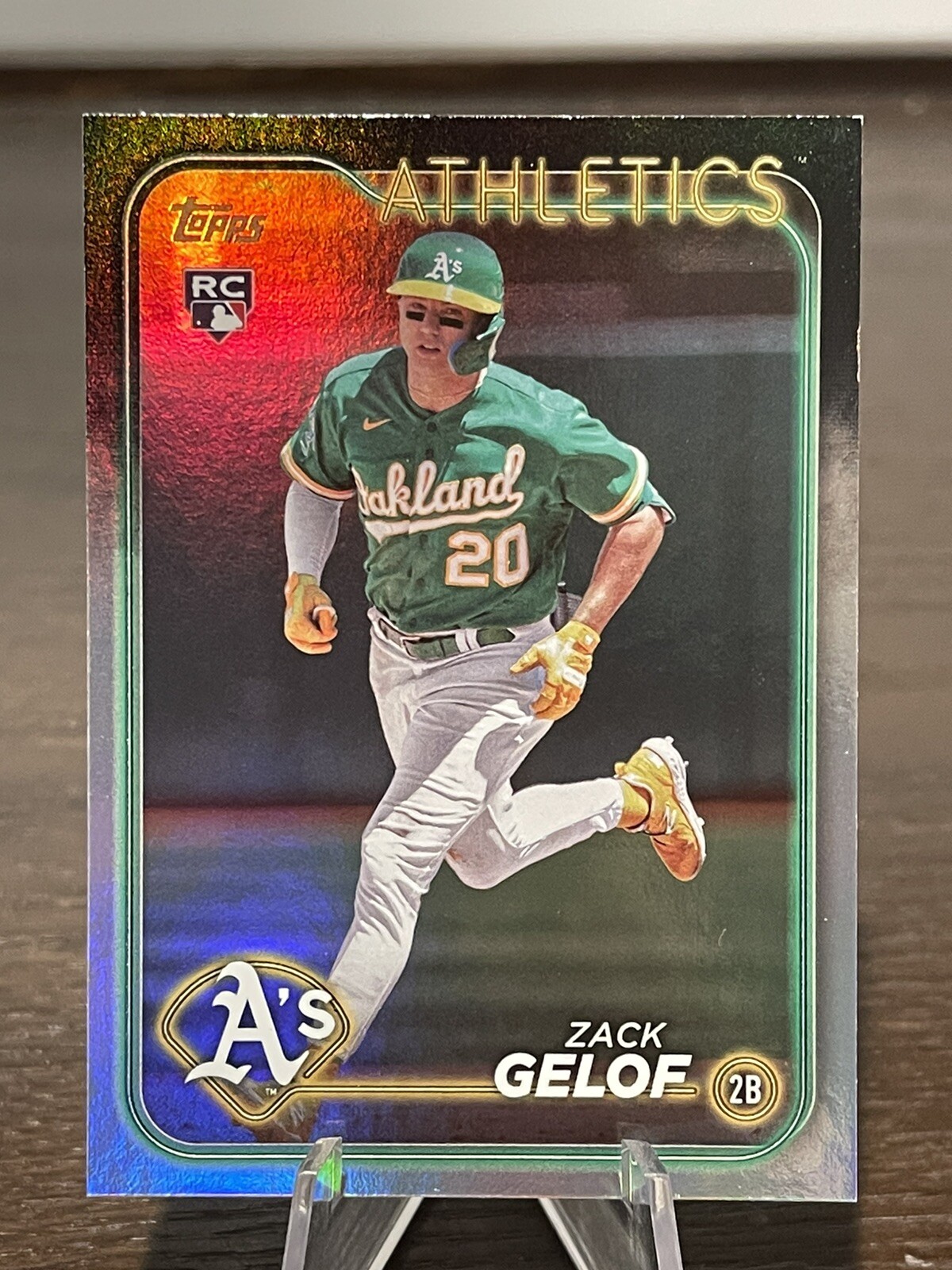 2024 Topps Series 1 Zack Gelof RC Rainbow Foil - Oakland Athletics #166
