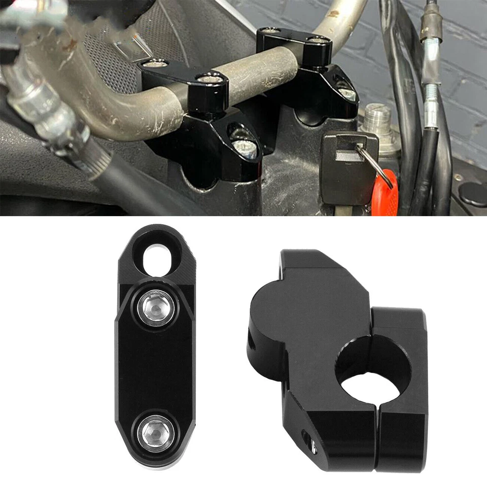 7/8" Handle Bar Clamp Extend Motorcycle General 22mm Handlebar Riser Back Mount Foto 2 de 4