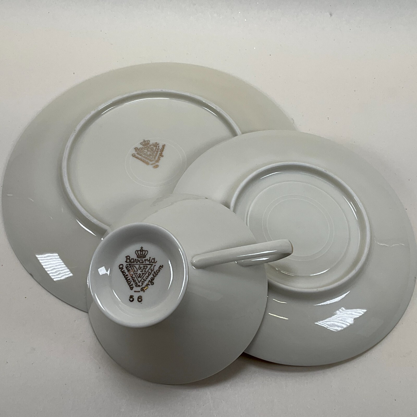 Winterling Bavaria Geometric MCM Atomic Teacup Saucer & Dessert Plate