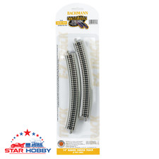 BACHMANN 44853 14" RADIUS CURVED TRACK - N SCALE 6 pcs 