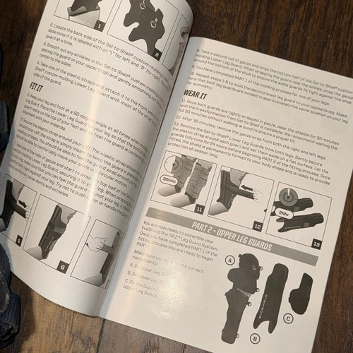 Evoshield Pro SRZ Catcher's Protective Pre-Owned Used Navy Shin Leg Guard Uppers - Picture 17 of 24