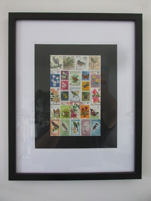 STAMP ART Handarbeit Flora und Fauna Collage Auswahl NZ Stempelgröße 8x10'' 200x250
