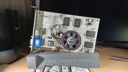 Vintage Soltek White Rare Geforce4 MX440, 64mb DDR, AGP, Rare Retro PC