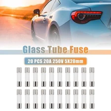 20 Pcs 20 Amp Fast Blow Fuse 5x20mm 0.20"x0.79" 250V Ceramics Fuses for Car