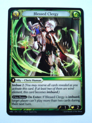 Blessed Clergy MRC EN-135 R Mercurial Heart Grand Archive TCG