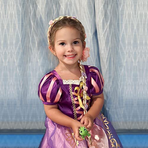 Girls Princess Costume Purple Princess Dresses 5/120 Purple-1(with Accessories) - Picture 5 of 7