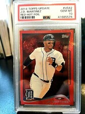 2014 J.D. MARTINEZ TOPPS UPDATE RED HOT FOIL #US42 PSA GEM MT. 10 GEM.