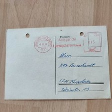 Postkarte Amtsgericht Ludwigshafen 1964.  Top Zustand