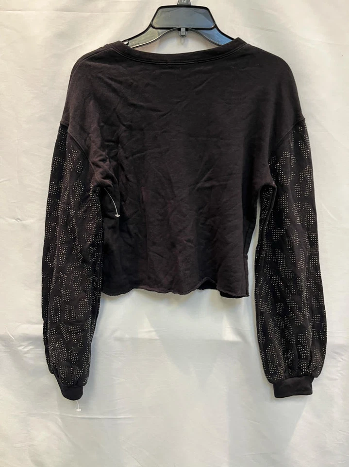 International Concepts Negro Recortado Crew Manga Detallada Talla Pequeña Nuevo Sin Etiquetas Foto 2 de 3