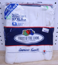 Vintage Deadstock Fruit Of The Loom 1989 3XL XXXL White - USA Made 100% Cotton