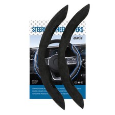 2x �36-41 Auto Lenkrad Booster Abdeckung Velour Leder Lenkradbezug Lenkradh�lle