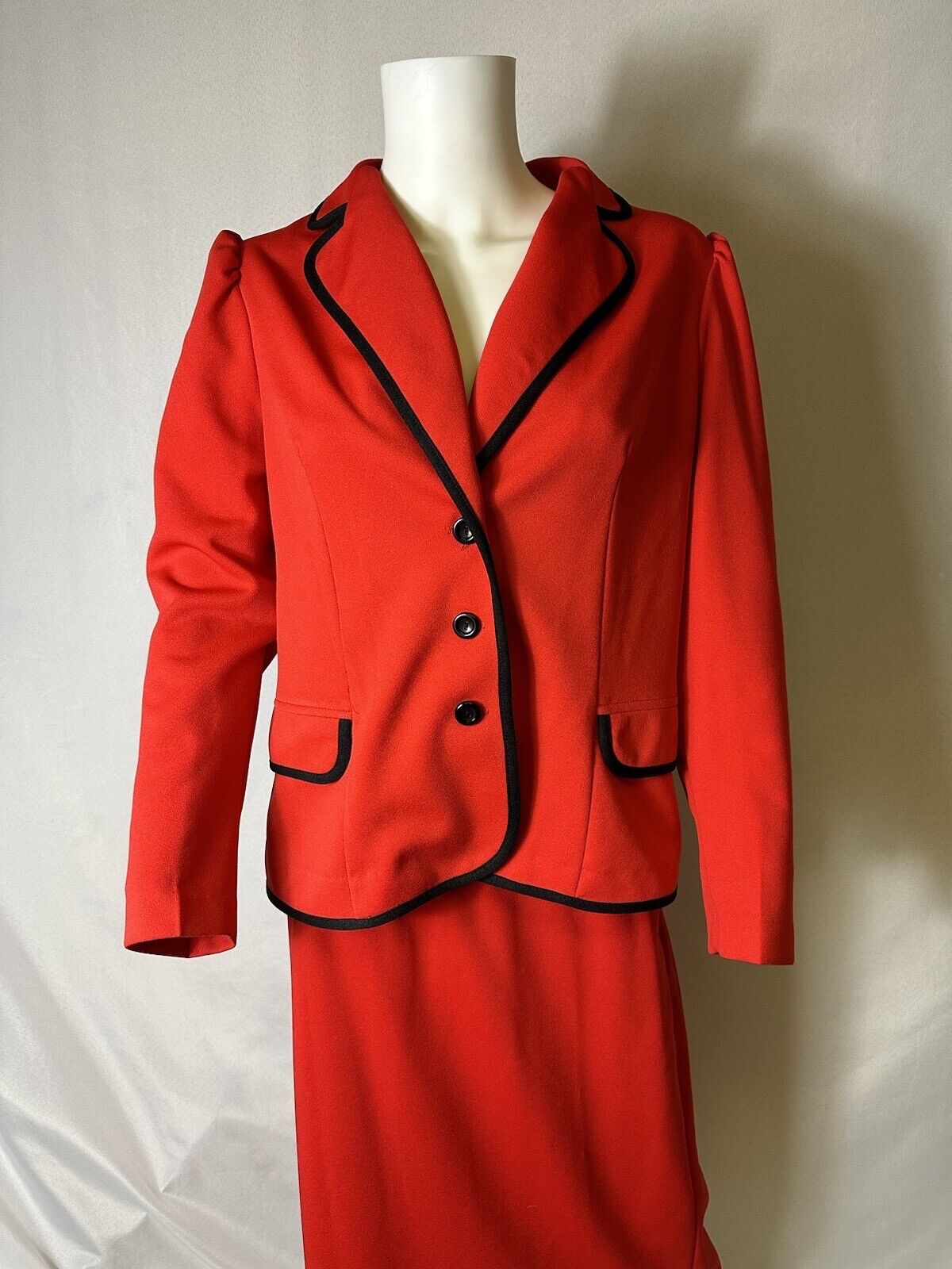 Vintage Marty Gutmacher Size 12 Red Skirt Suit - image 2