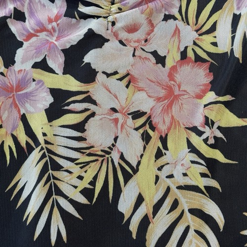 VOLCOM "True To This" Floral Summer Top Small (4-6) Black Multi Sweetheart Neck - Picture 4 of 15
