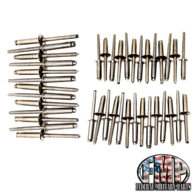 Hummer Rivet Rivet Kit for 1 Rear Door Fits Military Humvee M998 Hummer H1 M1025 ...