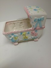 Rubens Originals Baby Bassinet/crib Planter with Music Box - Made in Japan