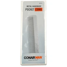 3 Pack Conair Man Aluminum Metal Handmade Pocket Comb