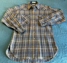 VINTAGE PENDELTON HIGH GRADE WESTERN WEAR PEARL SNAP MEN'S Medium Plaid SHIRT
