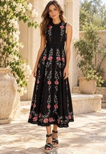 LIKE NEW-ZIMMERMANN Laelia Cross Stitch Maxi Dress Size O Aus 8 US 4 (RARE)