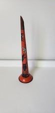 Vintage T Cohn Halloween Noisemaker Tin Litho Horn - owl witch moon