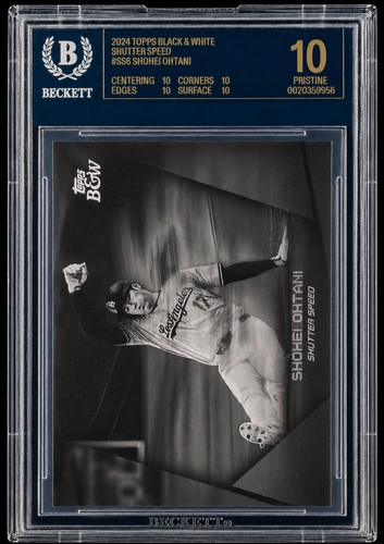 2024 Topps Black & White Shohei Ohtani Shutter Speed BGS 10 BLACK LABEL POP  1