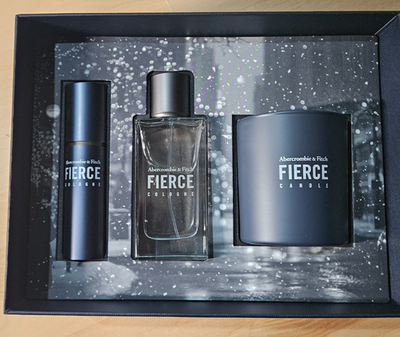 Abercrombie and Fitch A&F Fierce Gift set-Cologne, Candle, Travel Abercrombie and Fitch A&F Fierce Gift set-Cologne, Candle, Travel