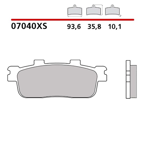 Brembo Hinteres BREMSBELAGE-KIT FUR SYM HD EVO 125 06-13-COD.07040XS-image