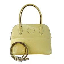 Hermes Bolide 27 □R Stamp Jaune Poussin Epsom Leather Handbag #119