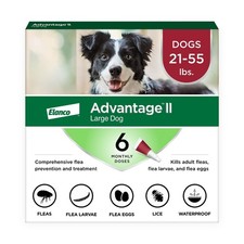 Advantage II Flea Prevention Treatment for Large Dogs 21-55 lbs, 6 Count