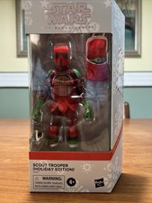 Star Wars The Black Series Scout Trooper Holiday Edition Figure New Christmas