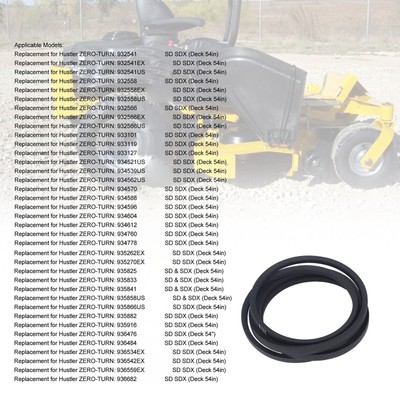 _Mower Drive Belt 934604 Strong Tensile Strength For Hustler ZERO TURN 932541