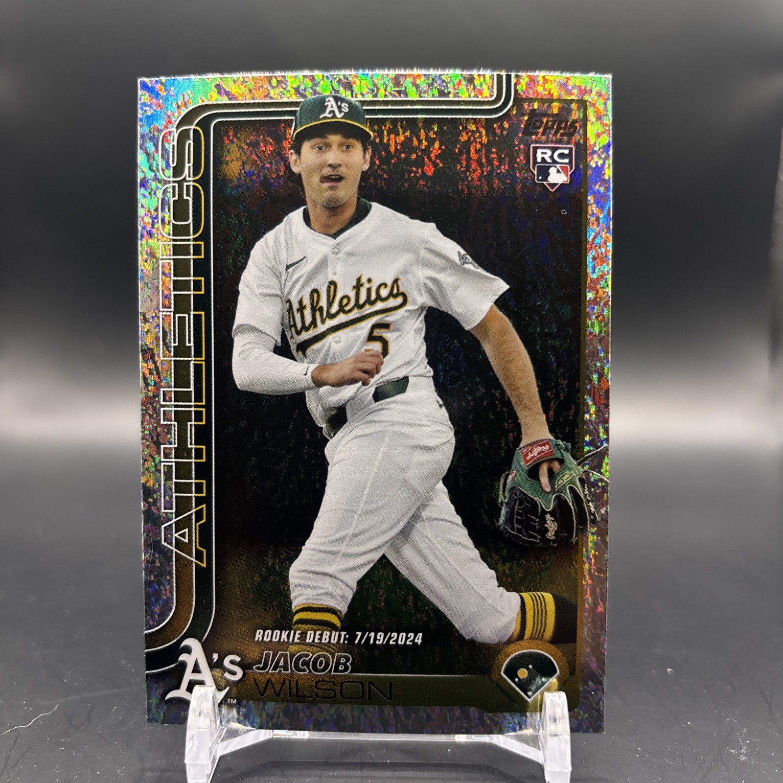 Jacob Wilson Holo Foil Debut Rookie RC 2025 Topps Update Card #US180 Athletics