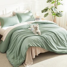 Litanika Queen Comforter Set Sage Green, 3 Pieces Lightweight Comforters Quee...
