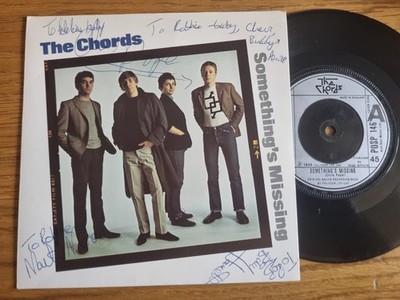 The Chords   Something's Missing 1980 7  Sleeve SIGNED BY BAND Polydor POSP 146