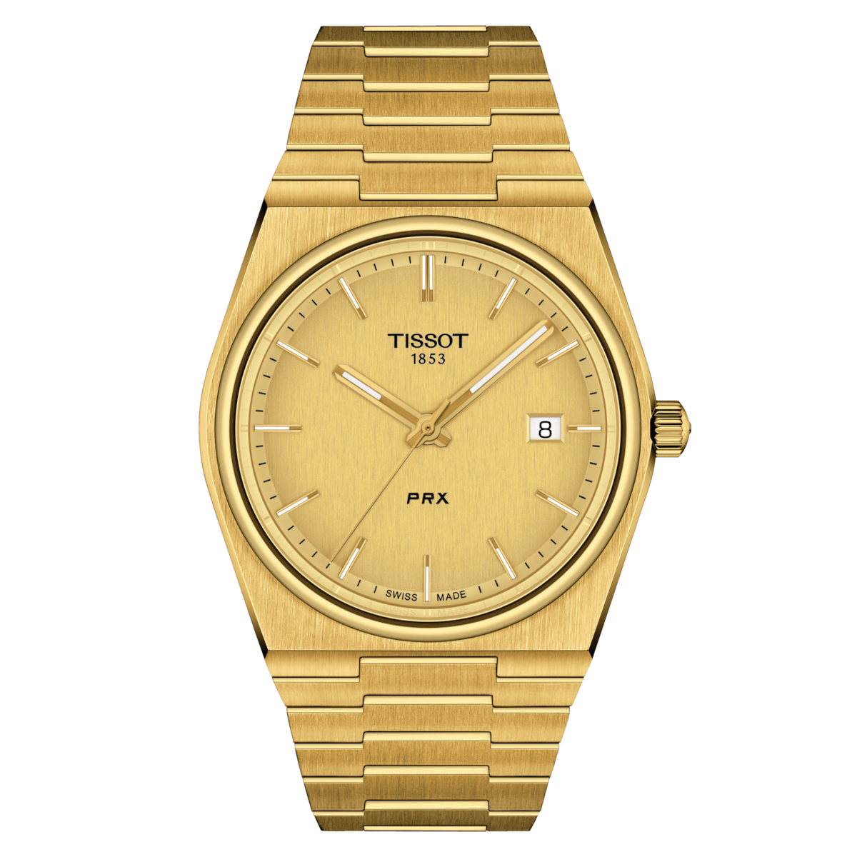 Tissot PRX 40 MM SS Gold Color Quartz Champagne Dial Watch T137 