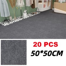 20pcs 50*50cm Self Adhesive Carpet Tiles Peel and Stick Floor Plank Mat Non-Slip