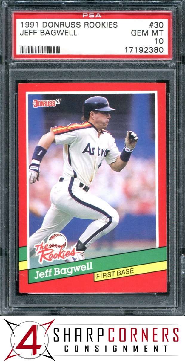 1991 DONRUSS ROOKIES #30 JEFF BAGWELL RC ASTROS HOF PSA 10