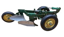John Deere Vintage 2 Bottom Plow Metal Farm Implement Toy