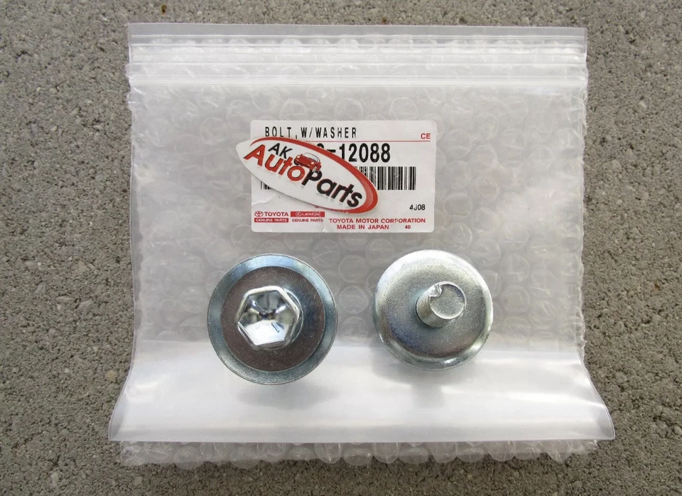 88 - 90 TOYOTA LAND CRUISER FJ62 SHOCK ABSORBER BOLT W/ WASHER QTY 2 OEM NEW - Image 3 of 4